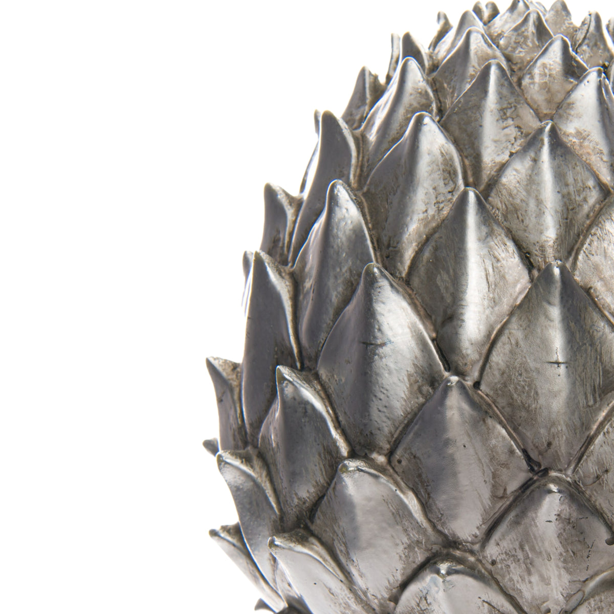 Large Silver Pinecone Finial 30 cm