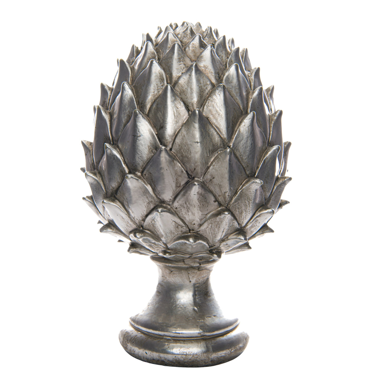 Large Silver Pinecone Finial 30 cm