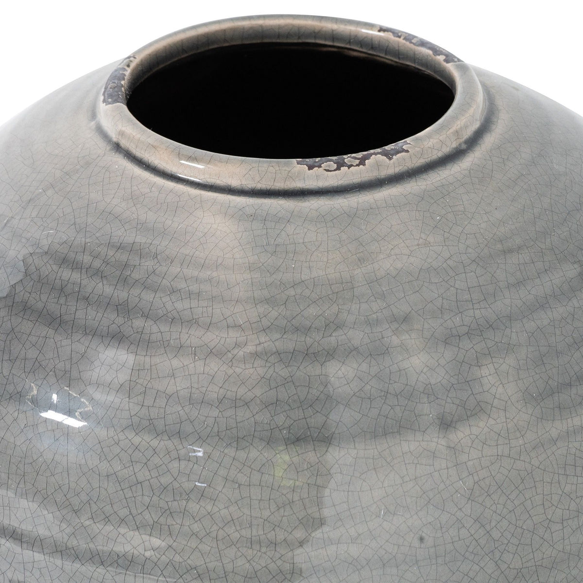 Garda Grey Glazed Tiber Vase 29 cm