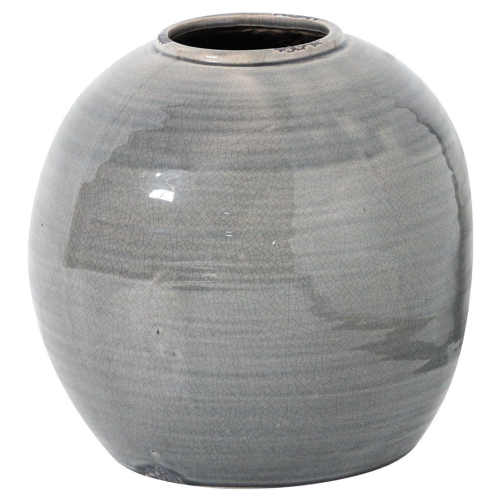 Garda Grey Glazed Tiber Vase 29 cm