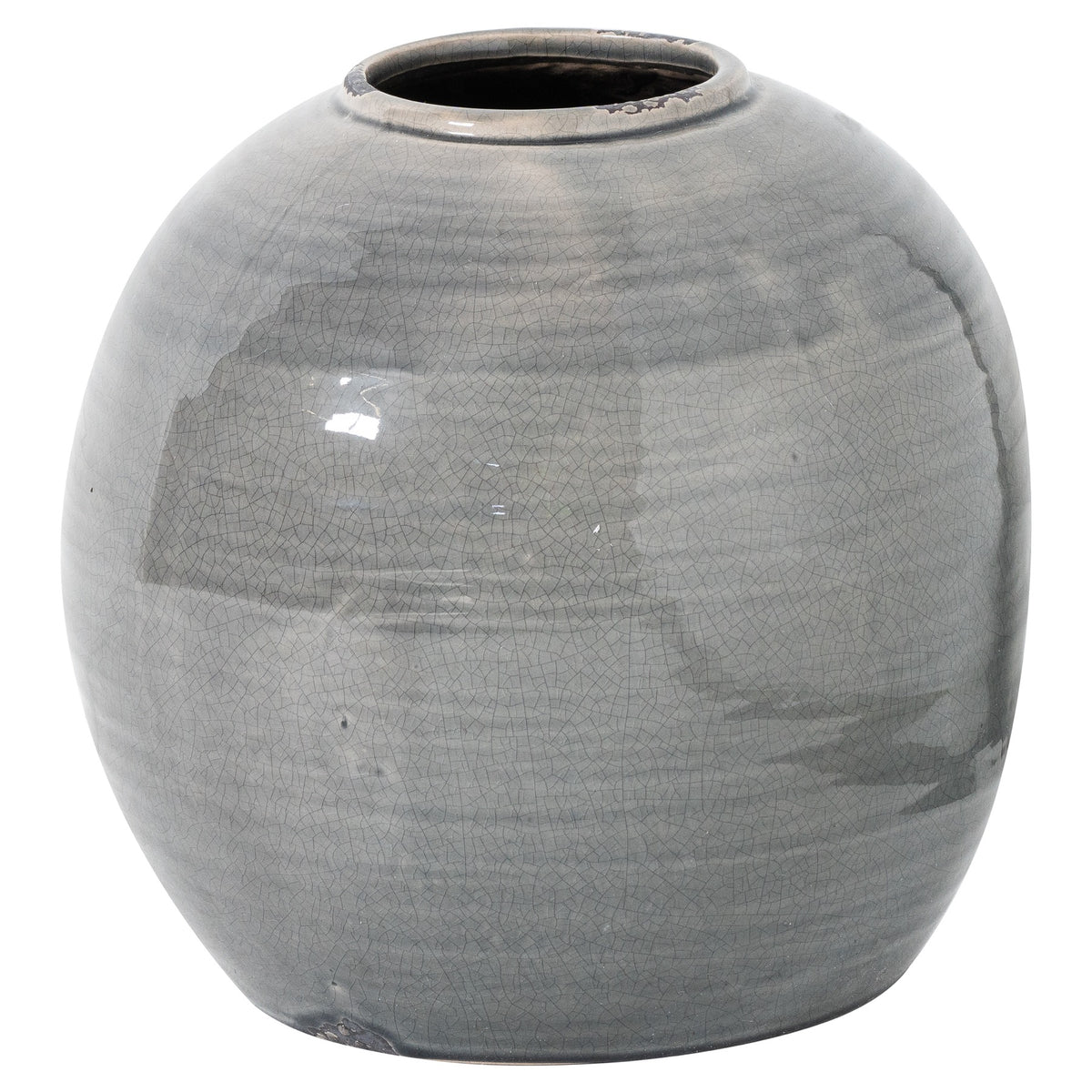 Garda Grey Glazed Tiber Vase 29 cm
