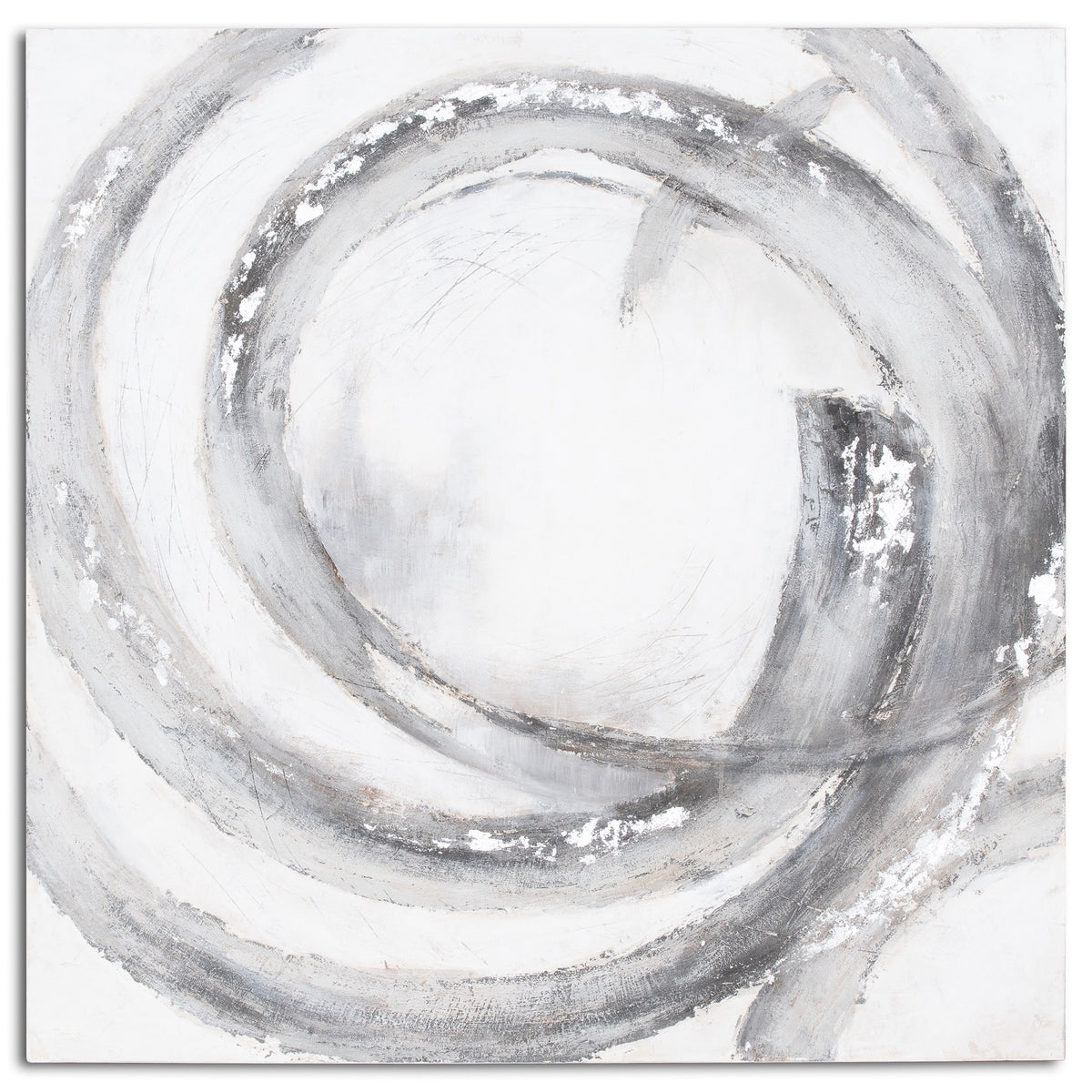 Galaxy Silver And Grey Hand Painted Canvas 150 cm
