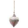 The Noel Collection Antique Silver Large Vallupe Bauble 17 cm