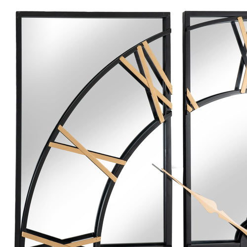 Brooklyn Black And Gold Wall Clock 113 cm