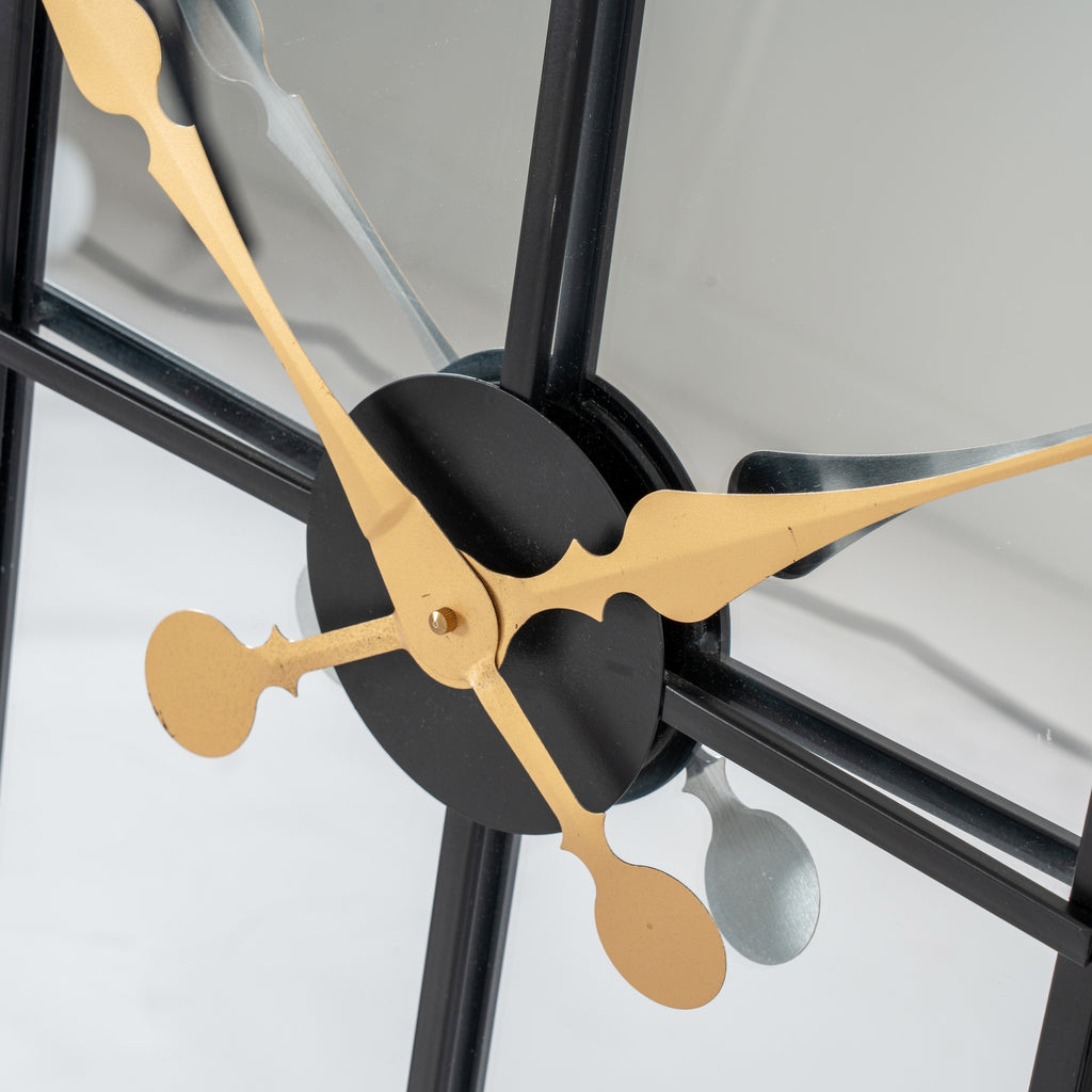 Brooklyn Black And Gold Wall Clock 113 cm