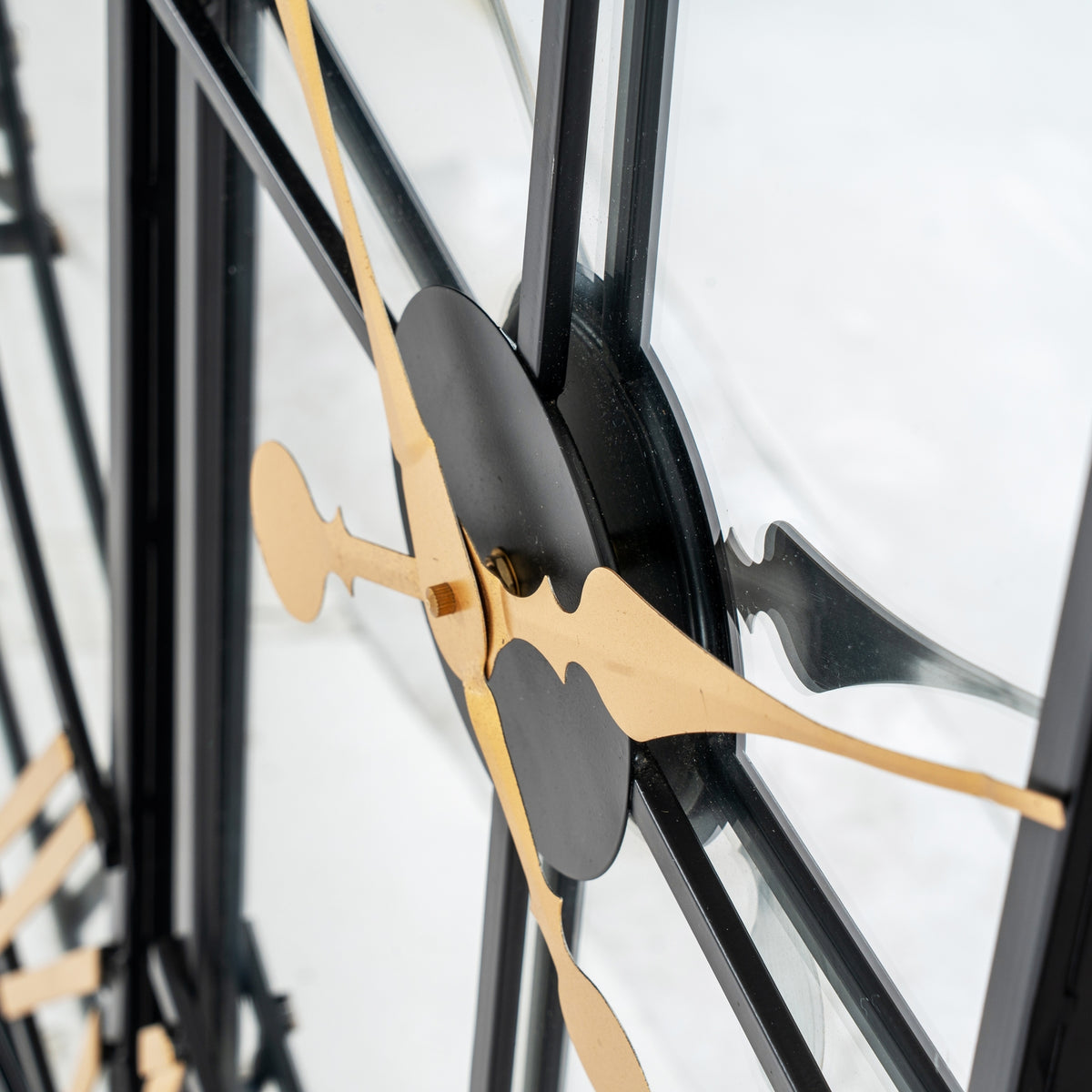 Brooklyn Black And Gold Wall Clock 113 cm
