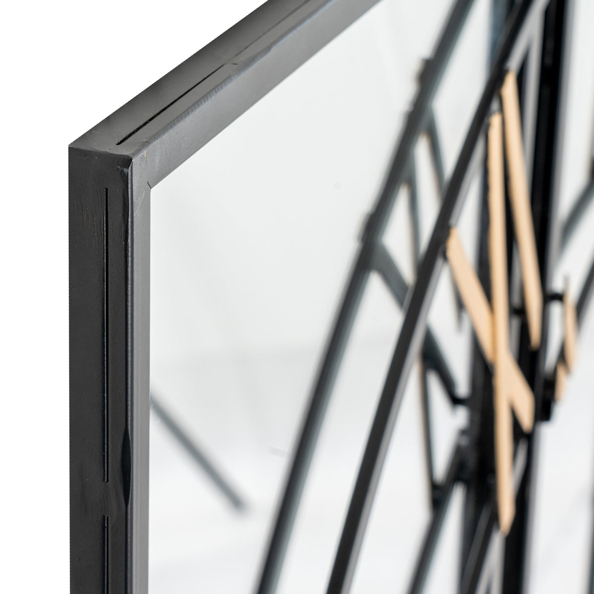 Brooklyn Black And Gold Wall Clock 113 cm