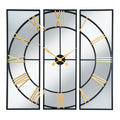 Brooklyn Black And Gold Wall Clock 113 cm