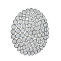 Large Round Convex Antiqued Silver Multi Mirror 100 cm