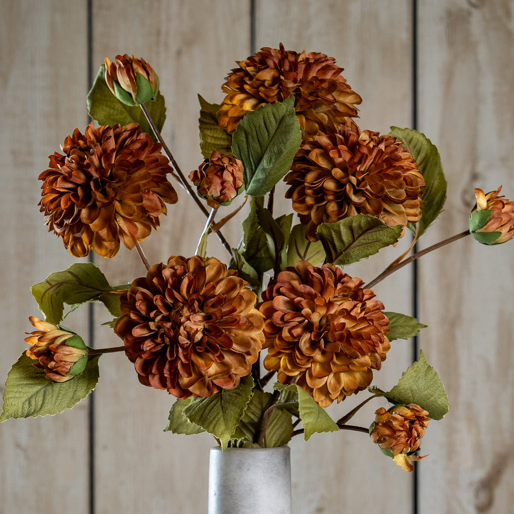 Deep Mustard Dahlia Stem 62 cm