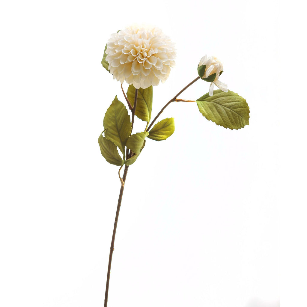 White Dahlia Stem 62 cm