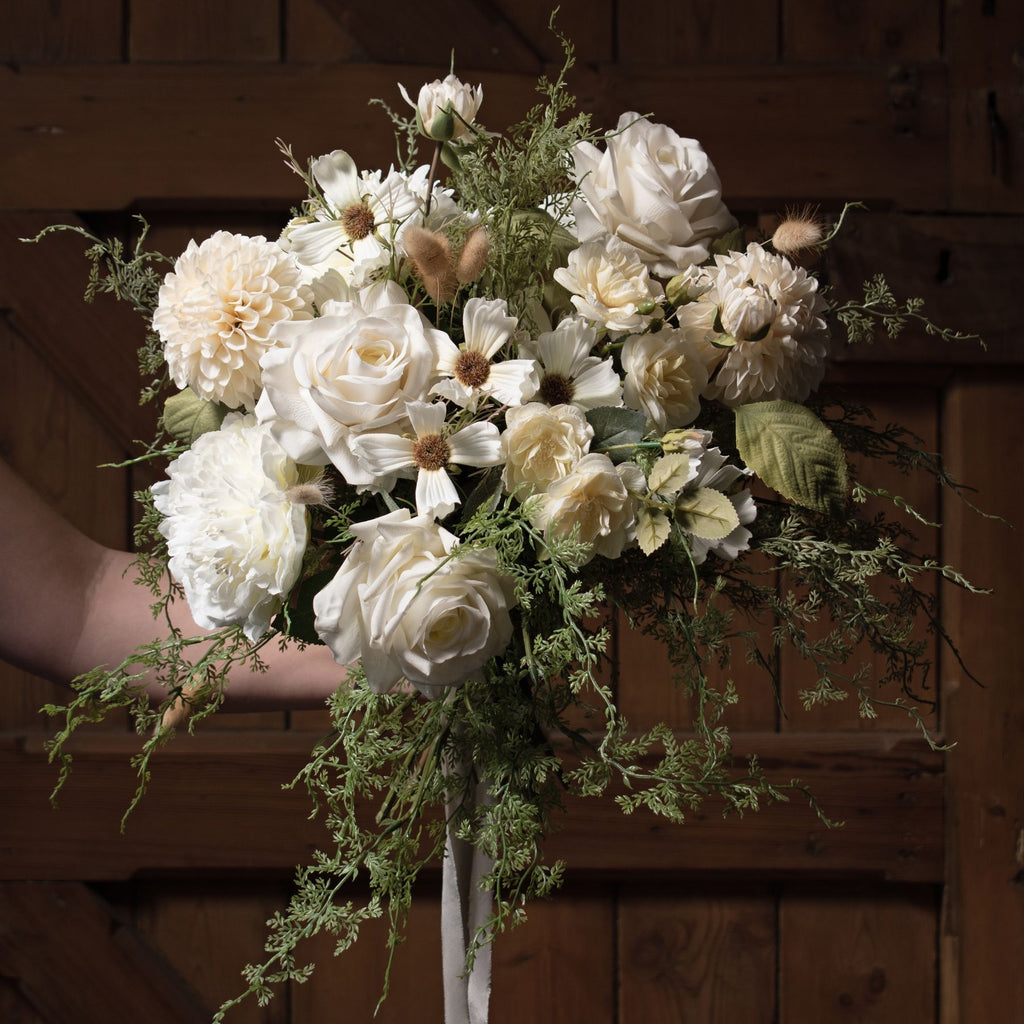 White Dahlia Stem 62 cm
