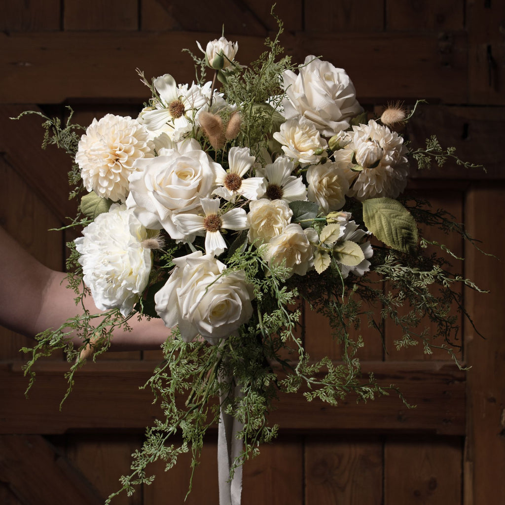 White Dahlia Stem 62 cm