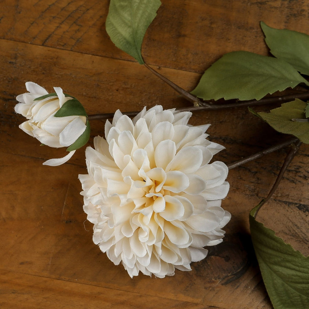 White Dahlia Stem 62 cm