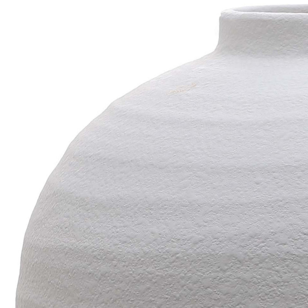 Tiber Matt White Ceramic Vase 28 cm