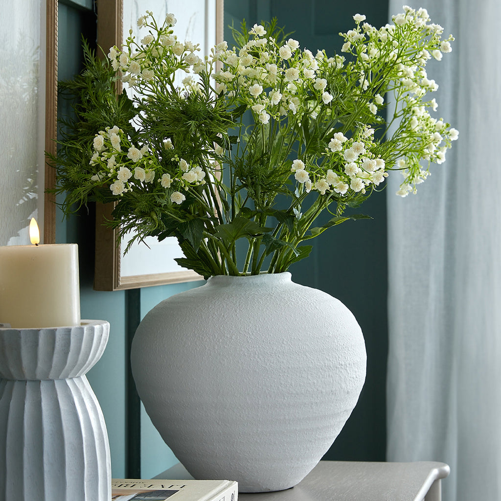 Regola Large Matt White Ceramic Vase 35 cm