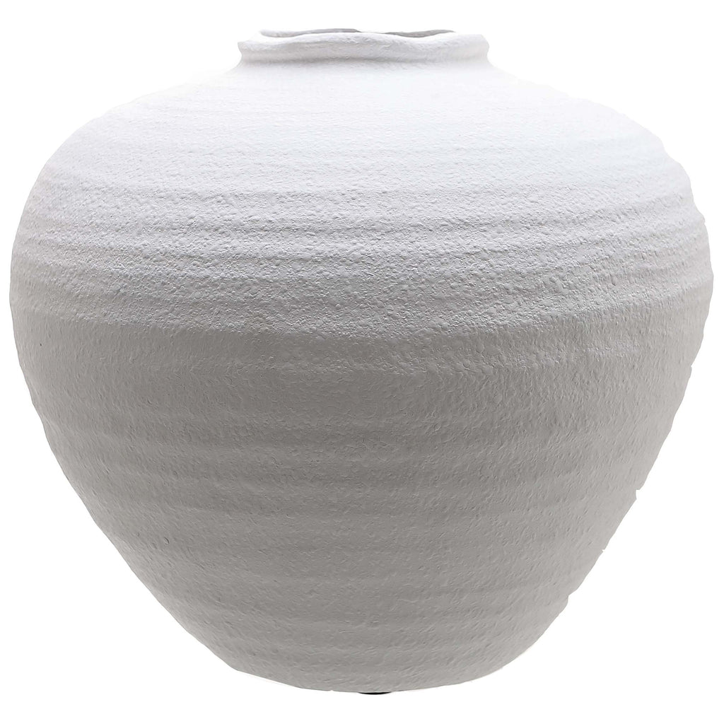 Regola Large Matt White Ceramic Vase 35 cm