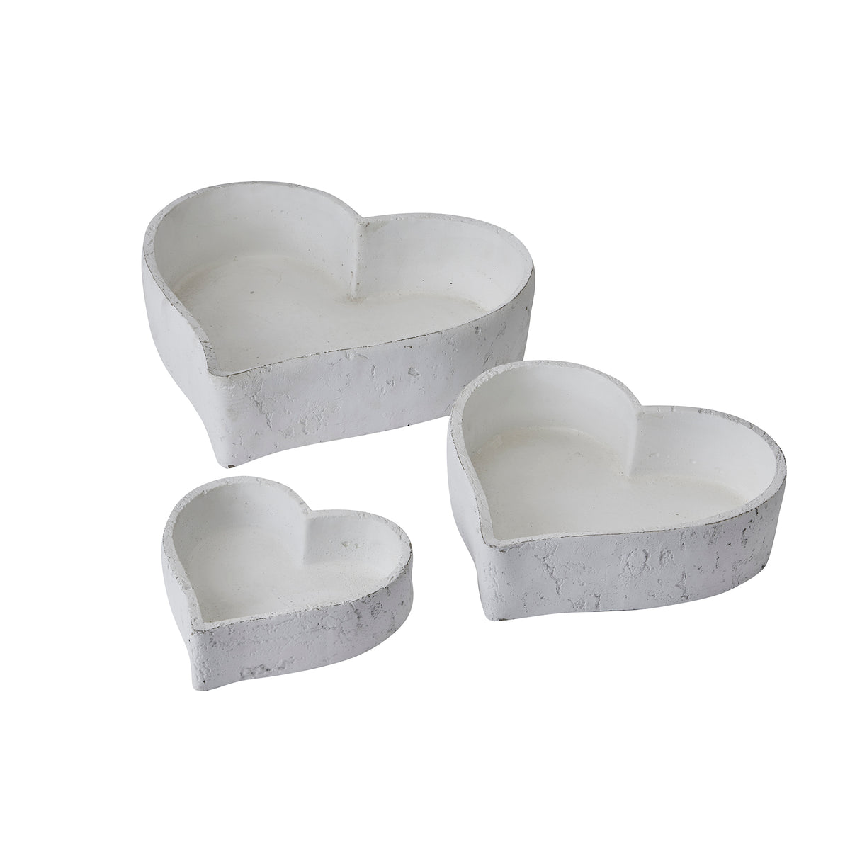 Set Of Three Large Matt White Ceramic Dishes 31 cm