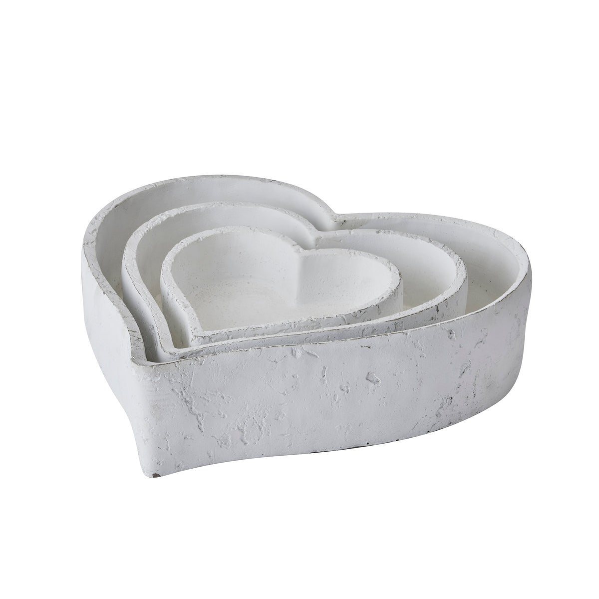 Set Of Three Large Matt White Ceramic Dishes 31 cm