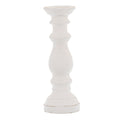 Matt White Ceramic Column Candle Holder 38 cm