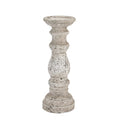 Small Stone Ceramic Column Candle Holder 31 cm