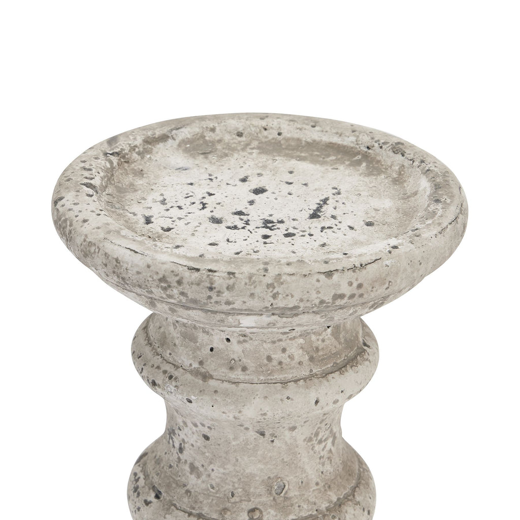 Stone Ceramic Column Candle Holder 38 cm