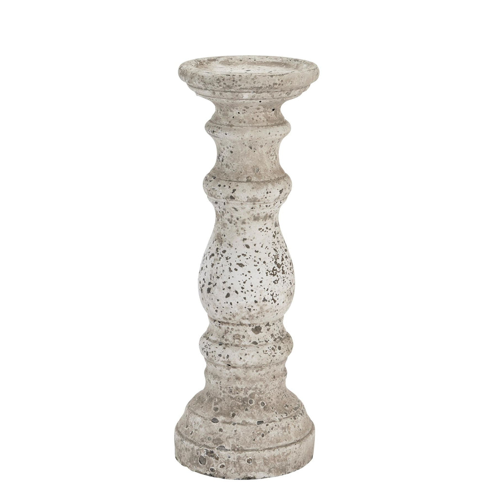 Stone Ceramic Column Candle Holder 38 cm