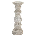 Large Stone Ceramic Column Candle Holder 45 cm