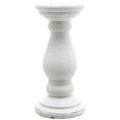 Small Matt White Ceramic Candle Holder 23 cm