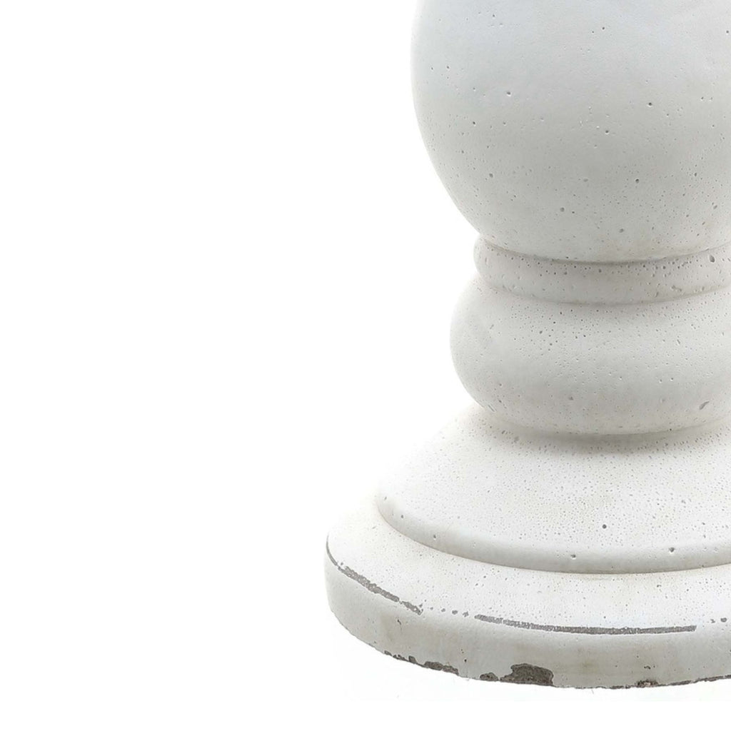 Matt White Ceramic Candle Holder 30 cm
