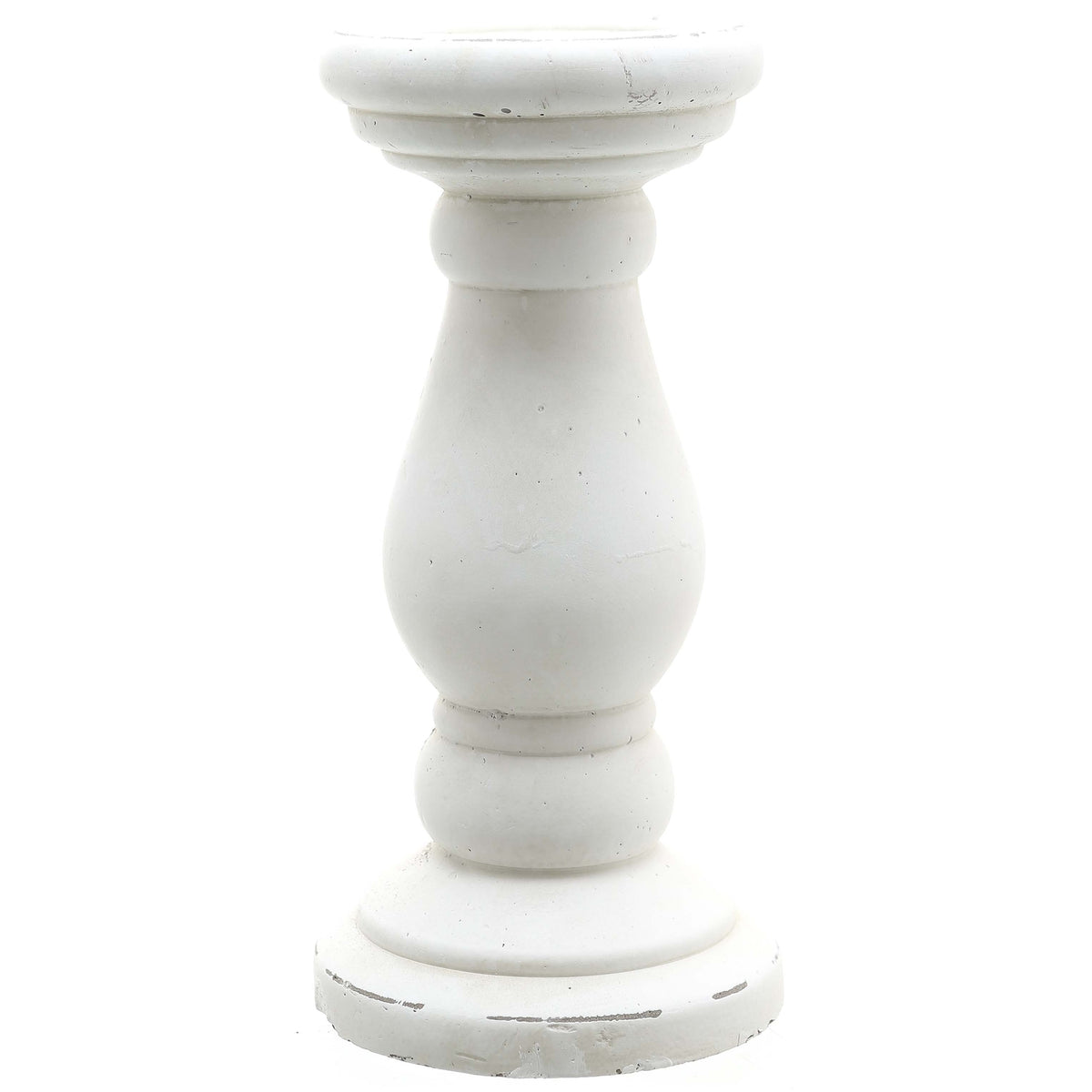Matt White Ceramic Candle Holder 30 cm