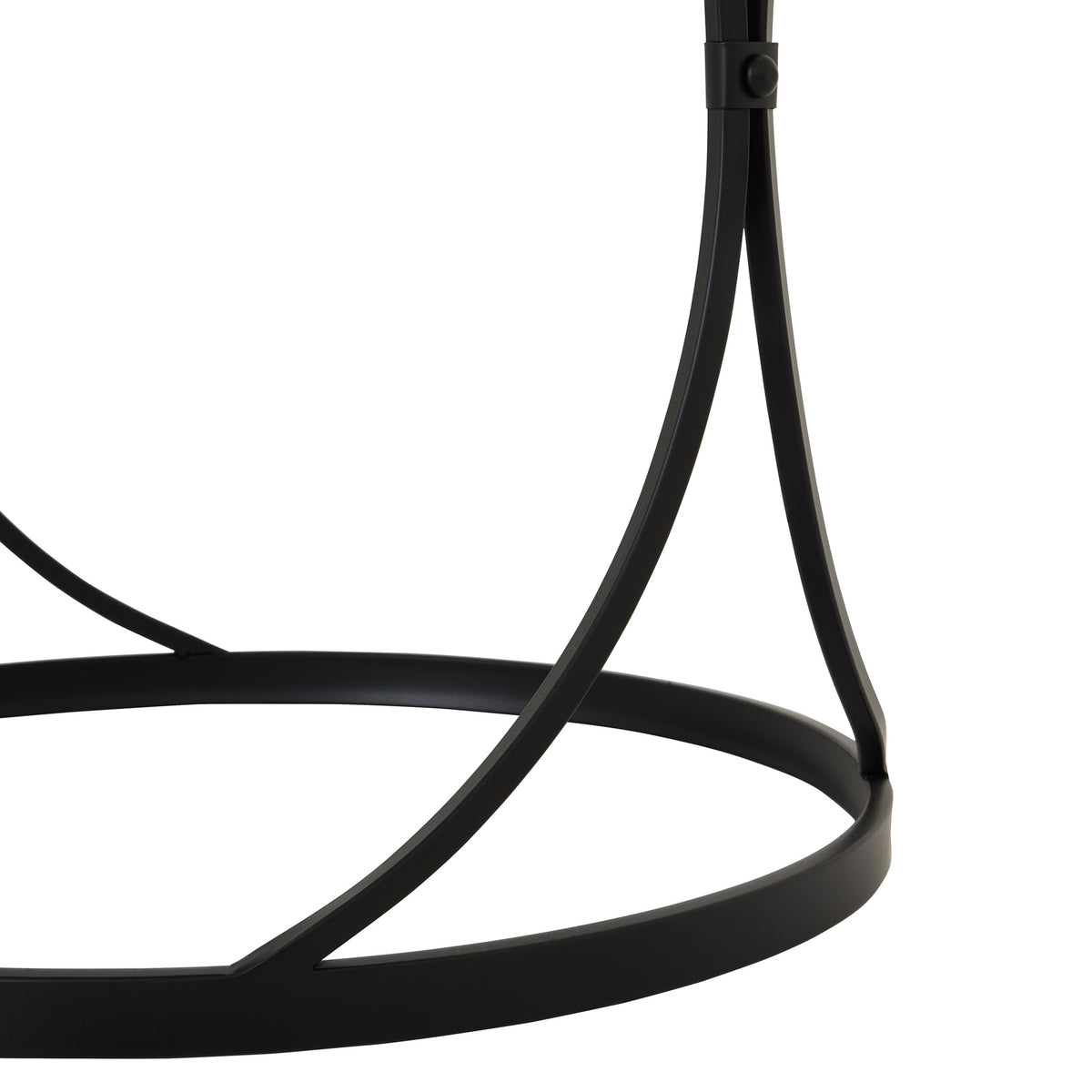 Concaved Set Of Two Black Mirrored Side Tables 58 cm