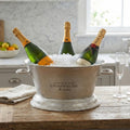 Large Antique Pewter Champagne Cooler 48 cm