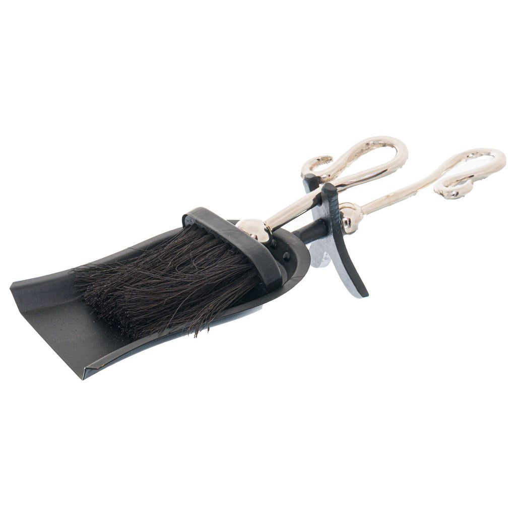Chrome Crook Handled Hearth Tidy 38 cm