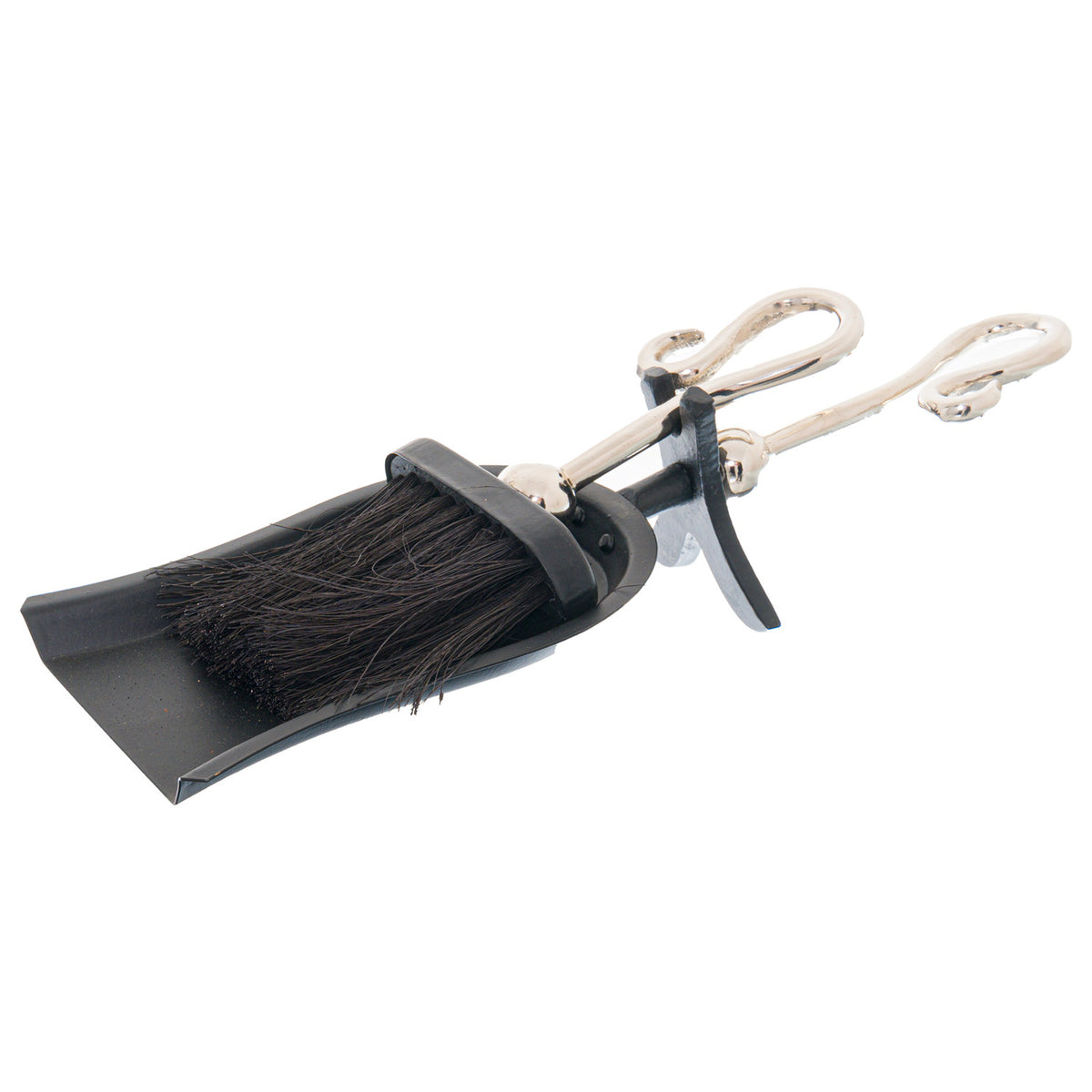Chrome Crook Handled Hearth Tidy 38 cm
