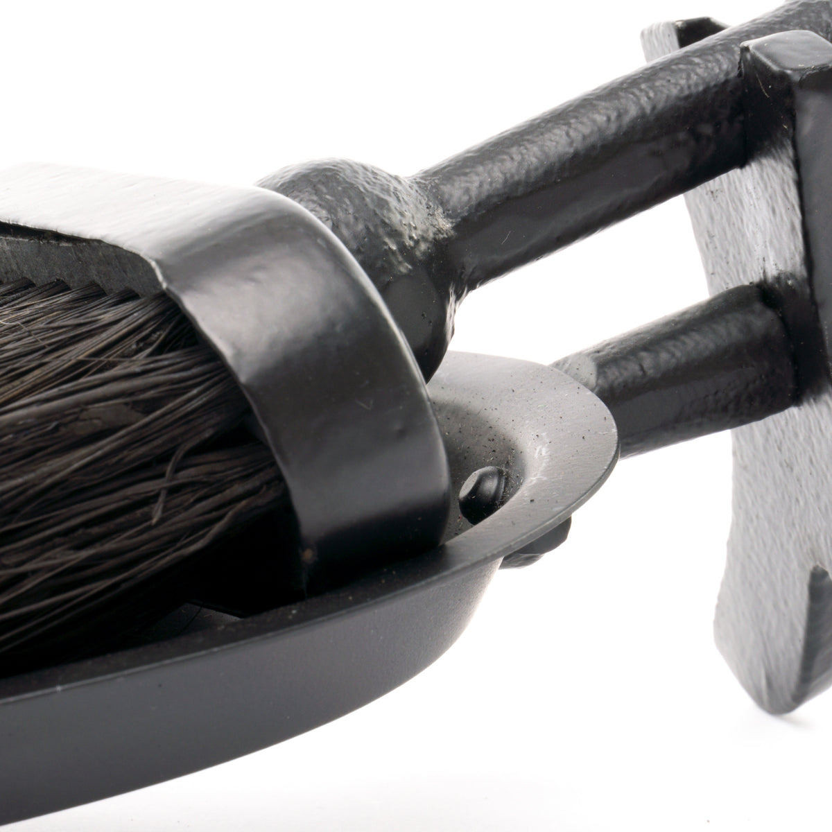Black Crook Handled Hearth Tidy 38 cm