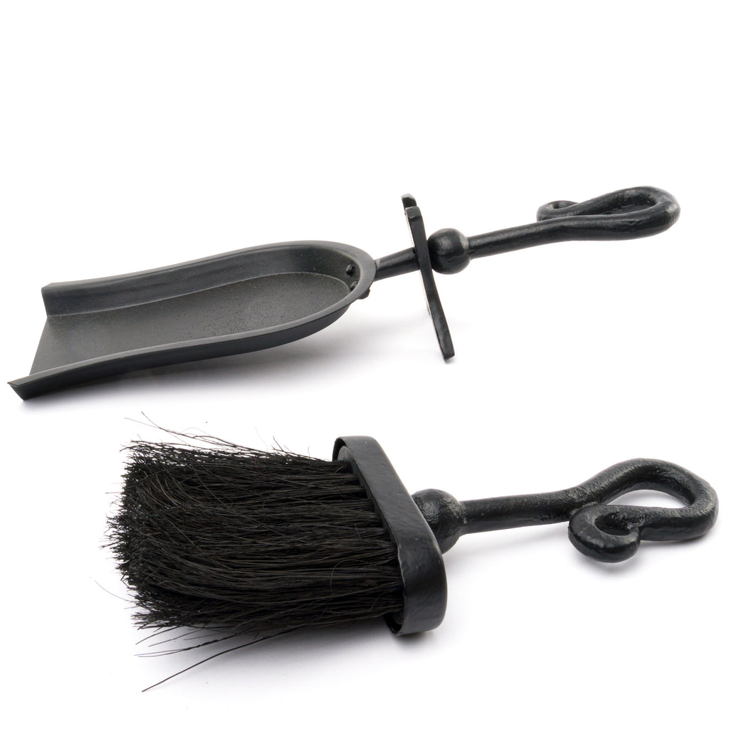 Black Crook Handled Hearth Tidy 38 cm