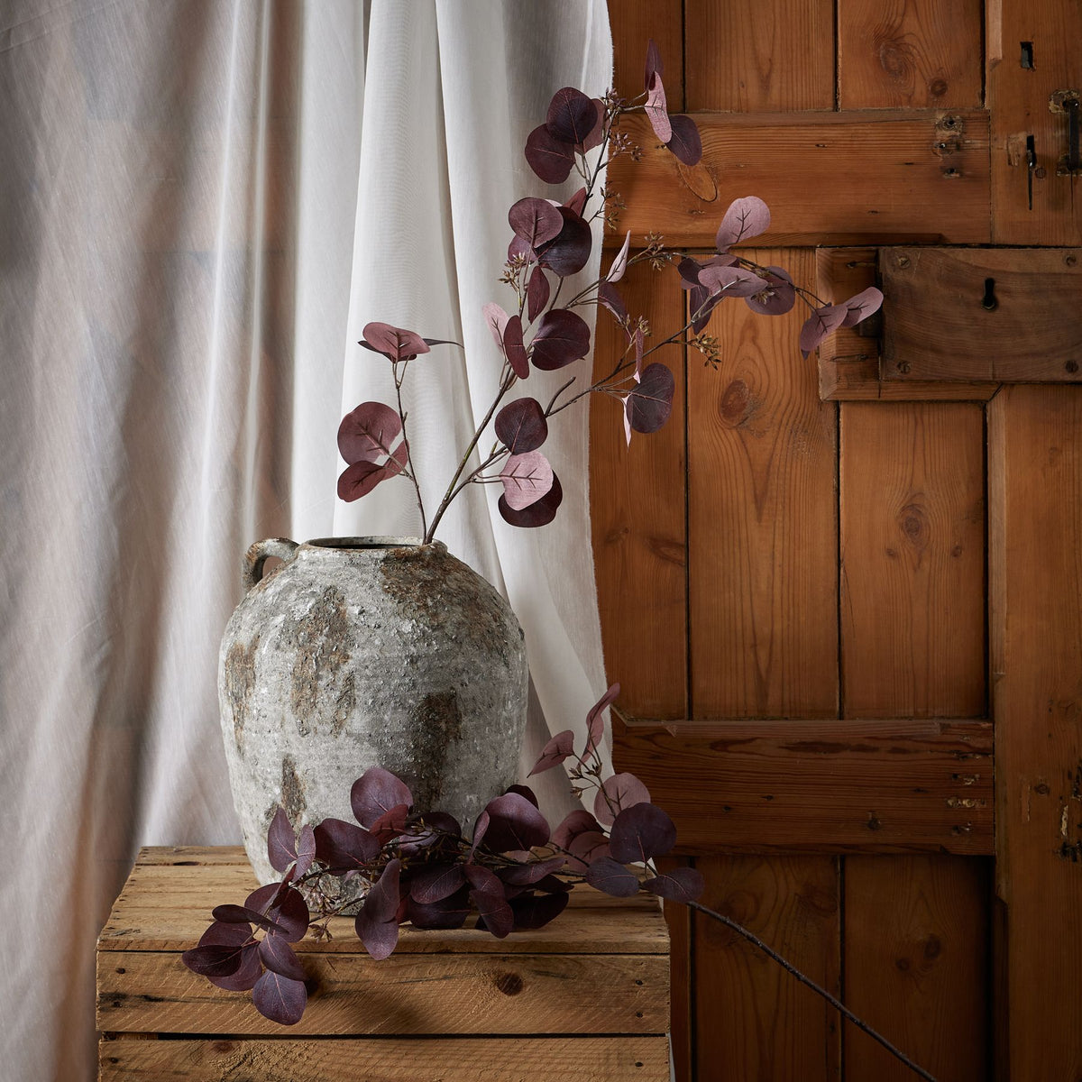 Burgundy Berried Eucalyptus 109 cm