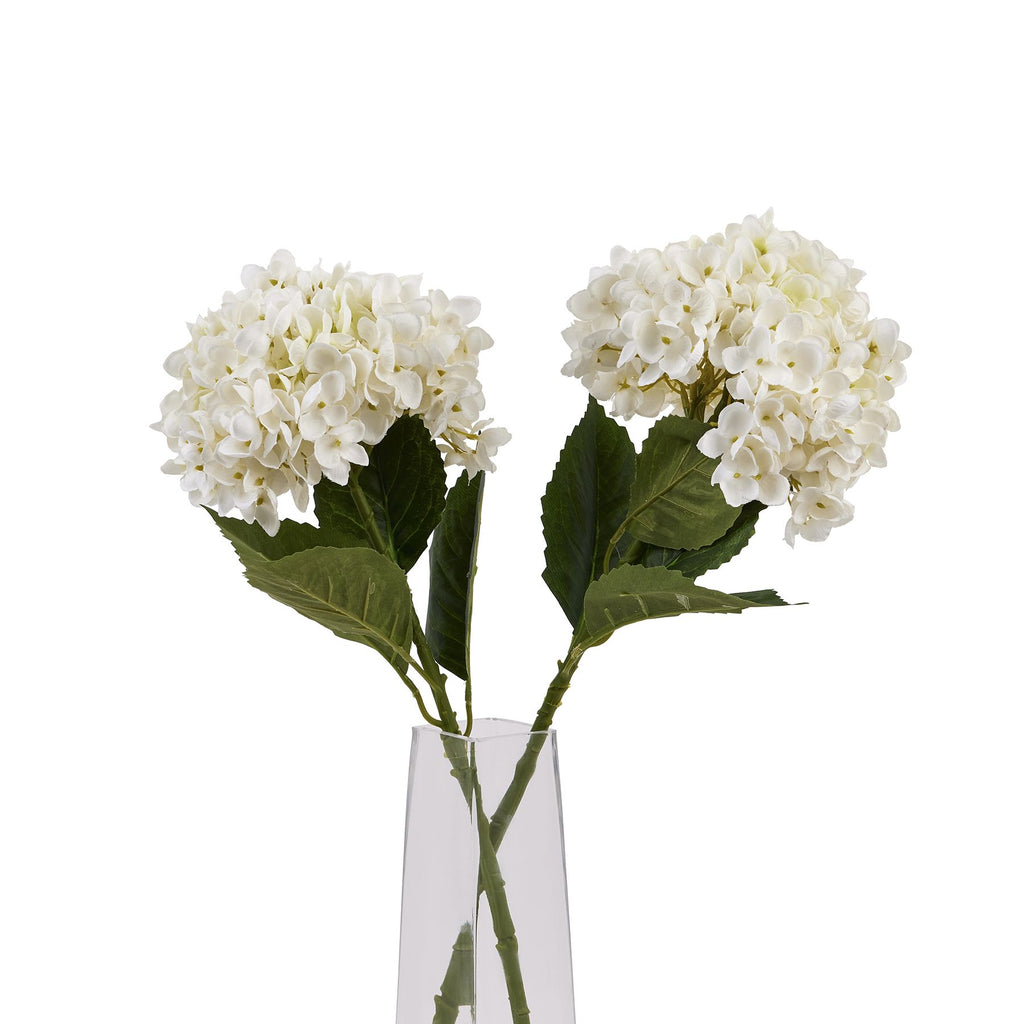 White Hydrangea Stem 58 cm
