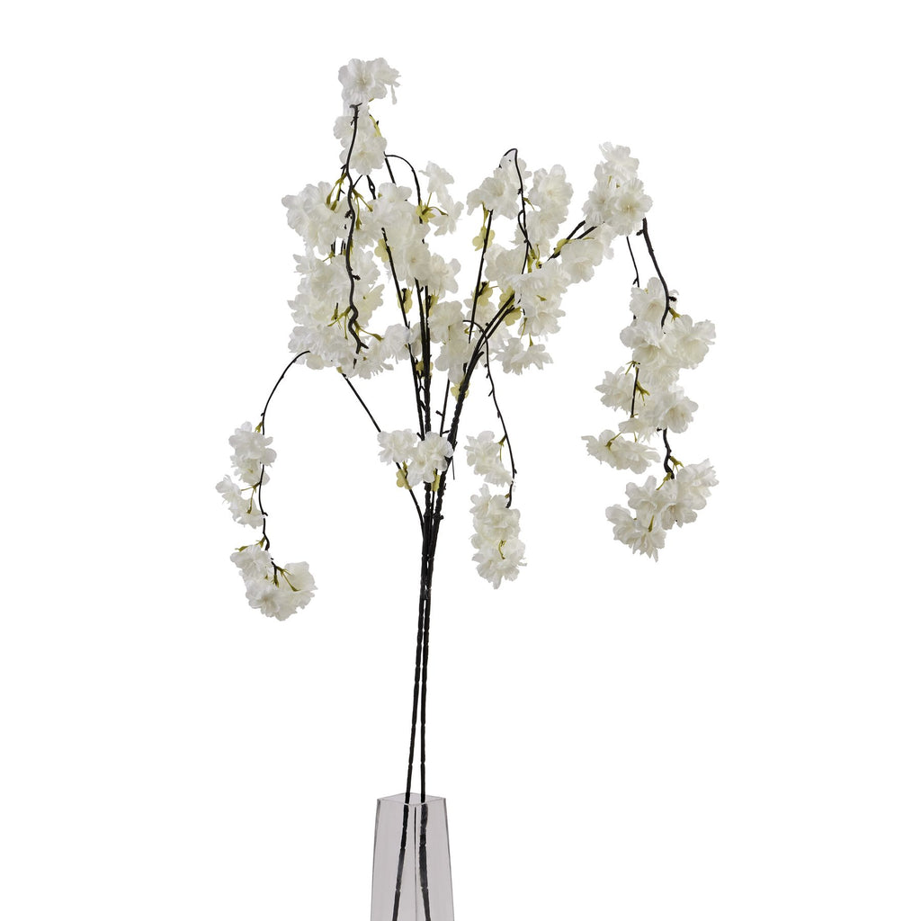 Large White Cherry Blossom Stem 100 cm