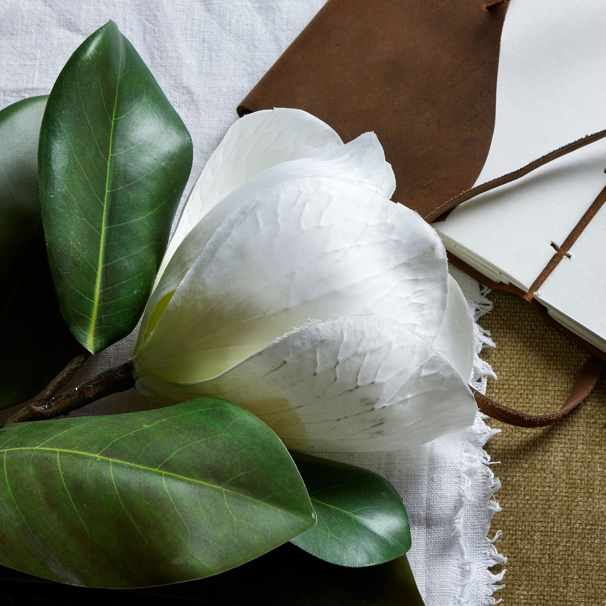 White Magnolia Stem 78 cm