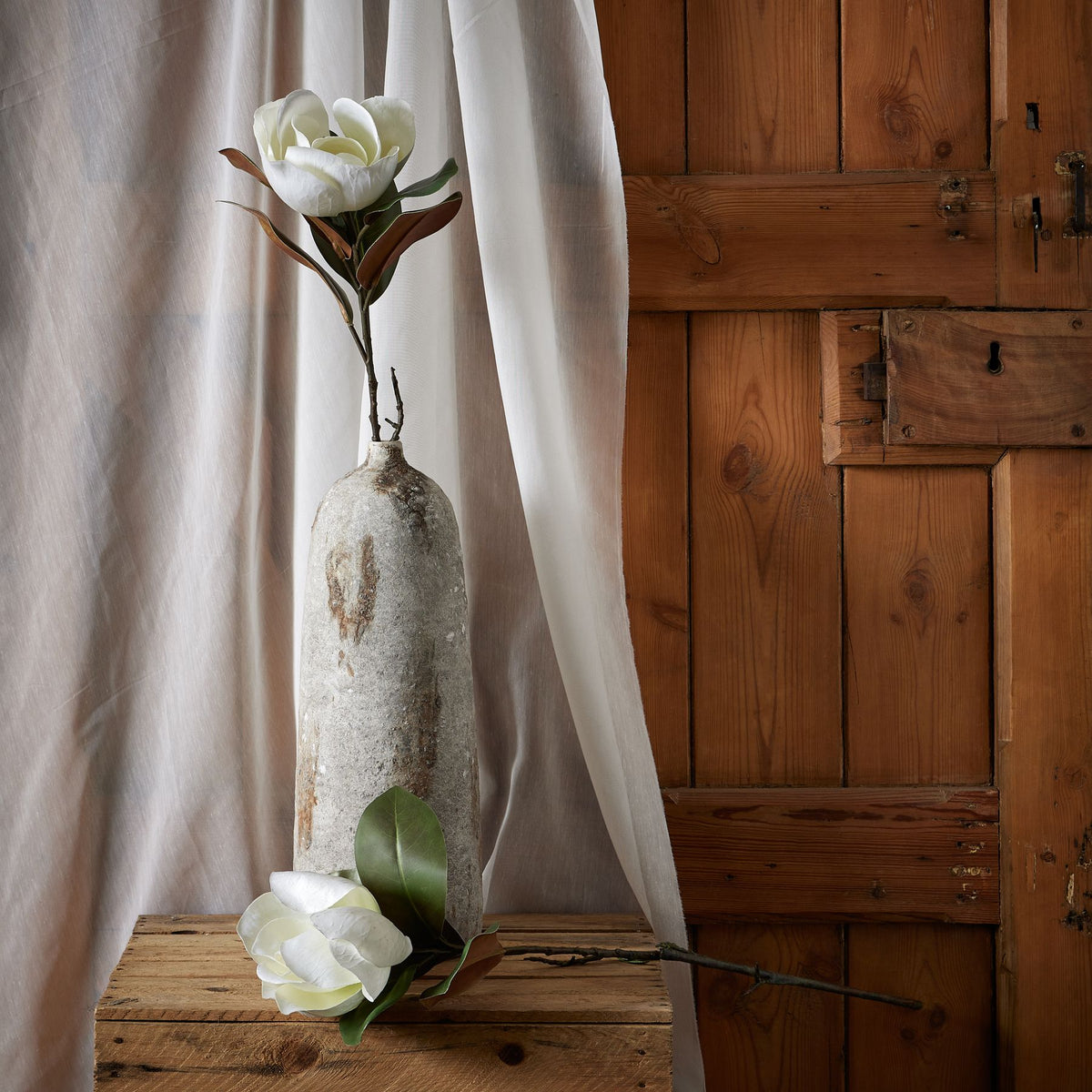 White Magnolia Stem 78 cm
