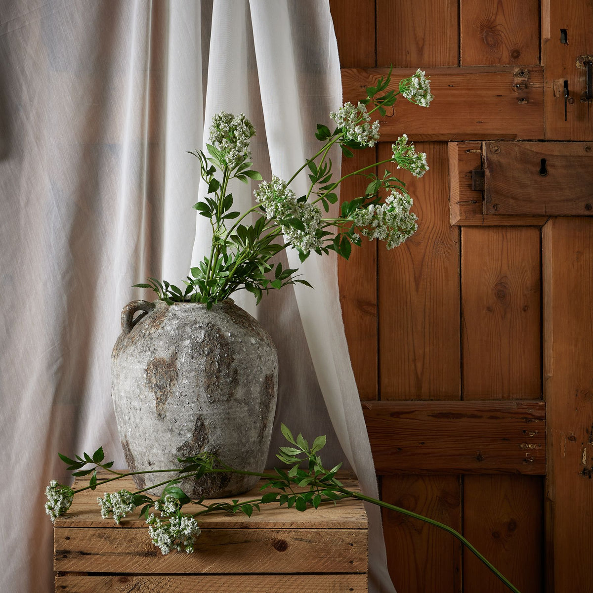 Faux White Cow Parsley Ammi 100 cm