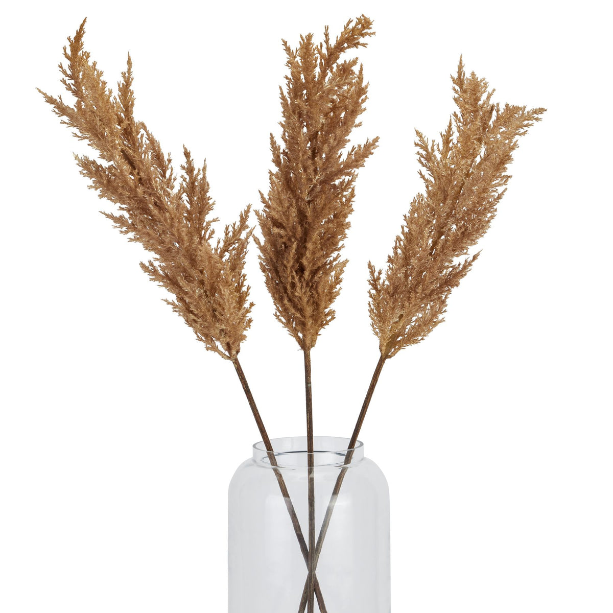 Taupe Faux Dried Pampas Grass Stem 68 cm