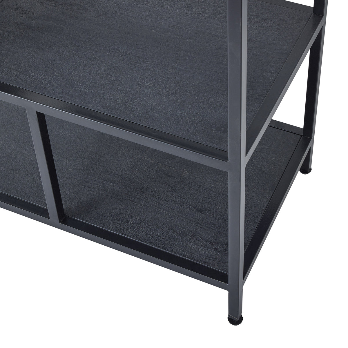 Large Black Multi Shelf Unit 200 cm