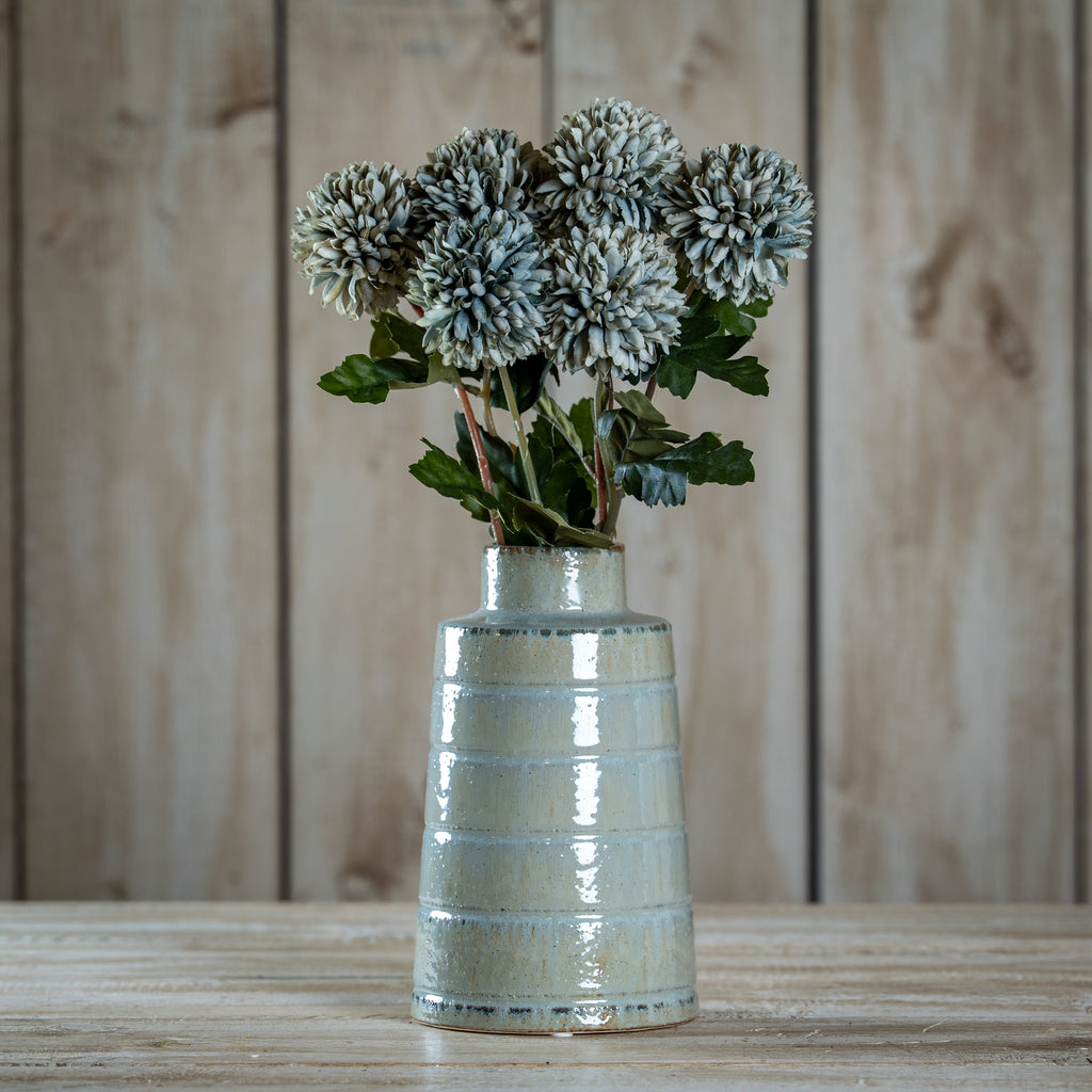 Pale Green Blue Short Chrysanthemum 38 cm