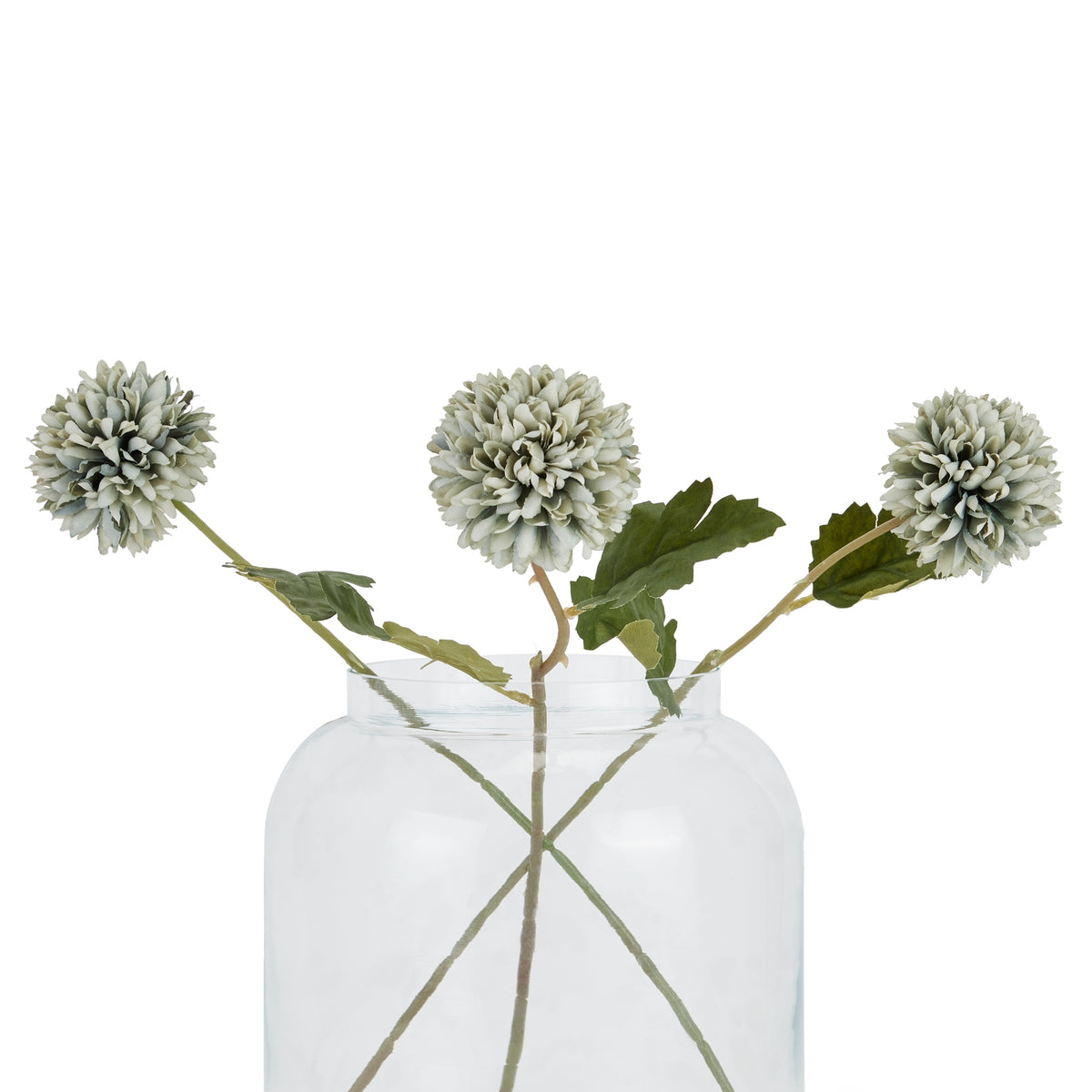 Pale Green Blue Short Chrysanthemum 38 cm