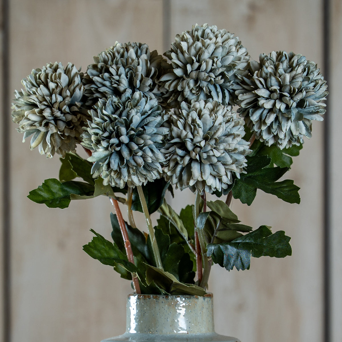 Pale Green Blue Short Chrysanthemum 38 cm