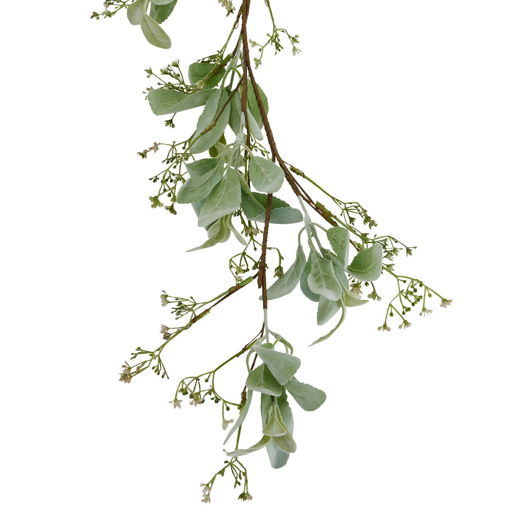 Winter Garland With Lambs Ear And Wax Flower 153 cm