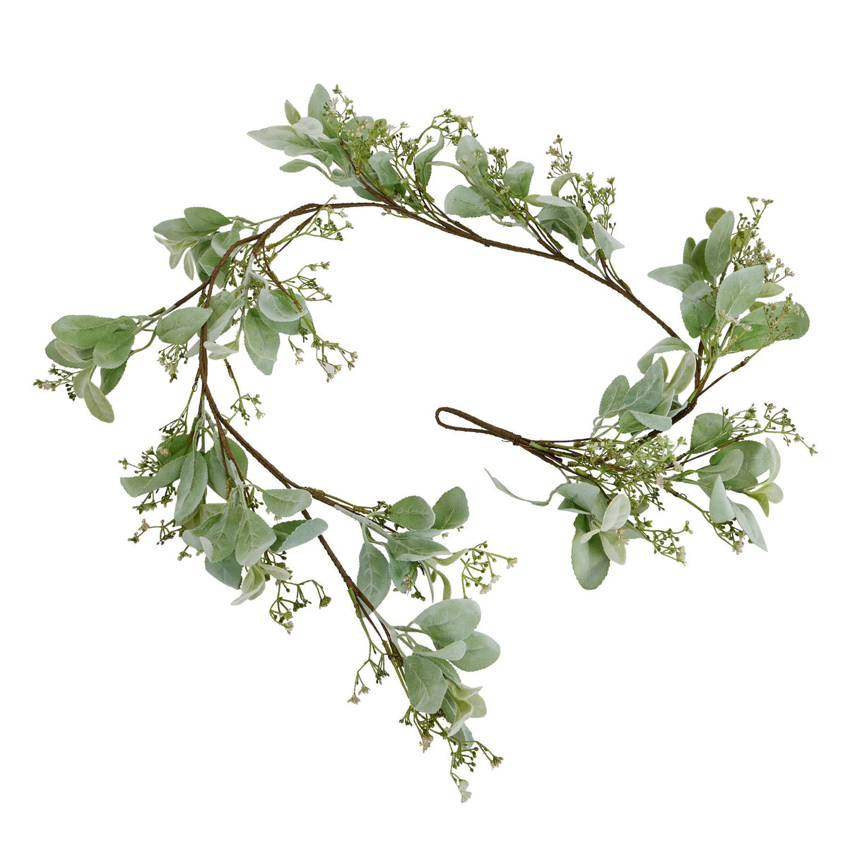 Winter Garland With Lambs Ear And Wax Flower 153 cm